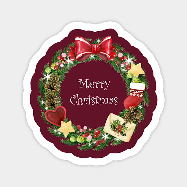 Christmas wreath Sticker by Kalindi Priya